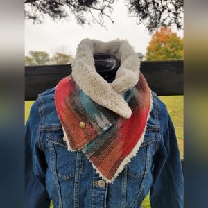 Cowl Neck Scarves - Aztec western print